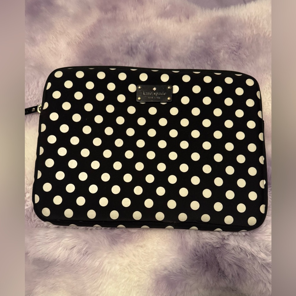 Kate Spade Black and White Polka Dot Laptop Case 14in